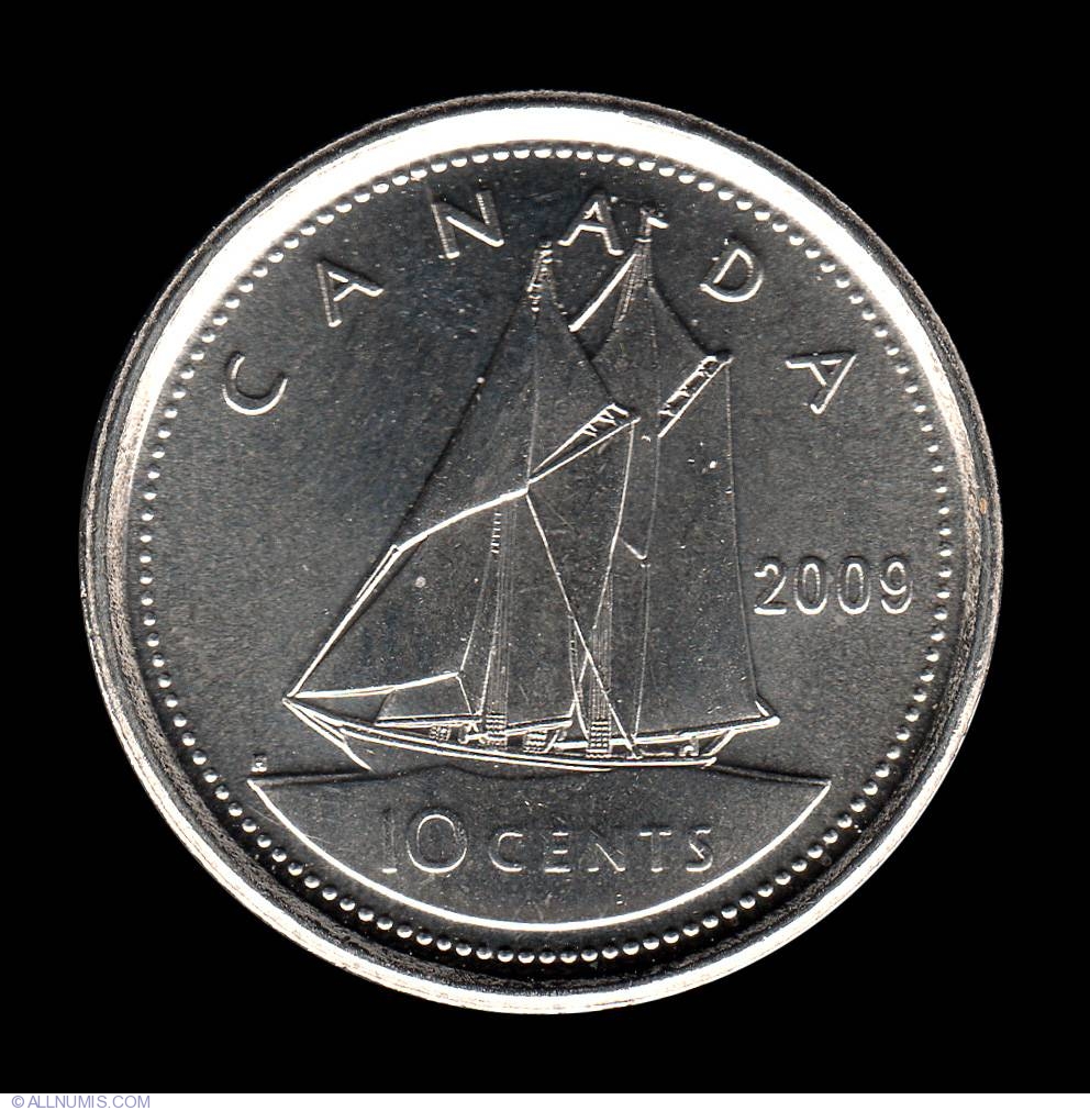1999 Canadian Prooflike Dime $0.10