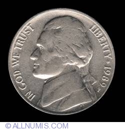 Image #1 of  Jefferson Nickel 1989 P