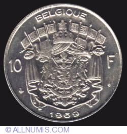 Image #2 of 10 Francs 1969 Belgique