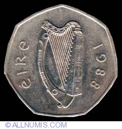 Image #2 of 50 Pence 1988