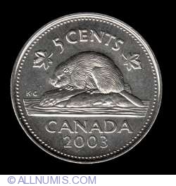 Image #2 of 5 Cents 2003 P