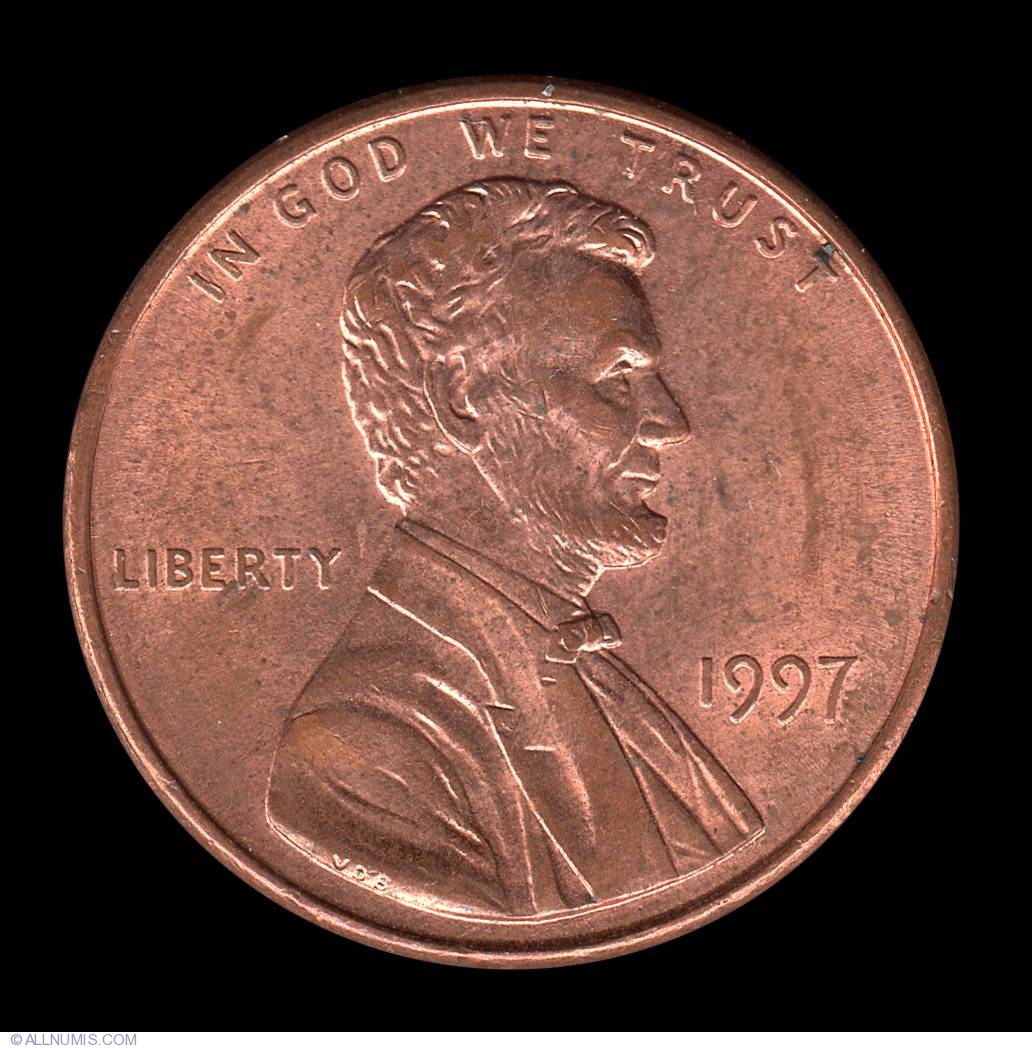 1 Cent 1997, Cent, Lincoln Memorial (1959-2008) - United States of