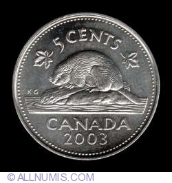 Image #2 of 5 Cents 2003 P