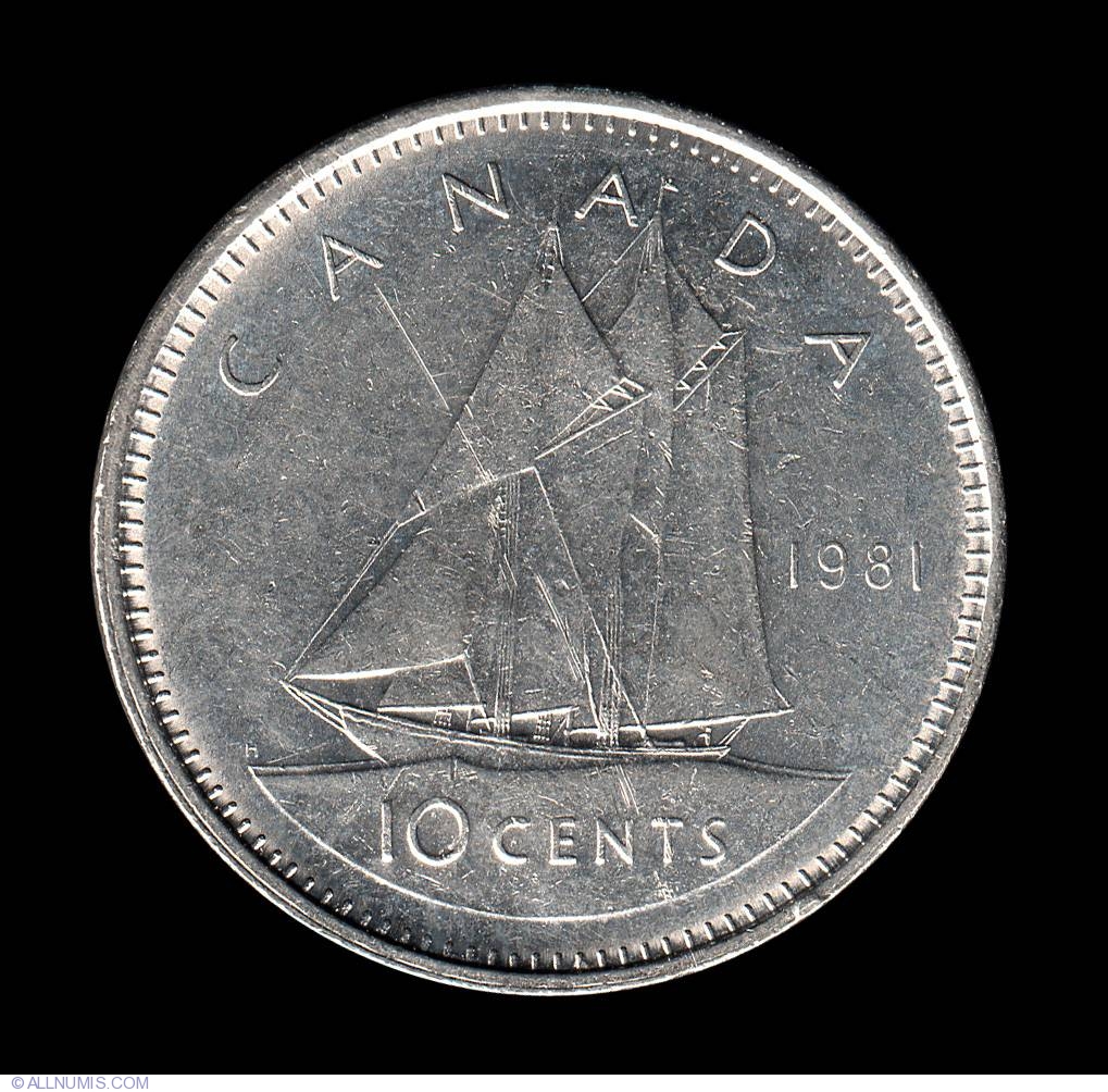 10 Cents 1981 Elizabeth II 1953 2022 Canada Coin 8612