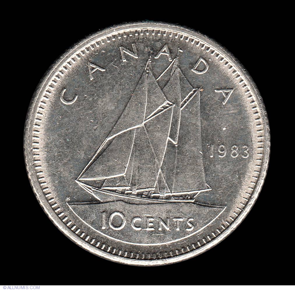 1983 Canada 10 Cents Specimen From Set 