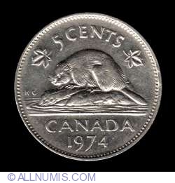 Image #2 of 5 Cents 1974