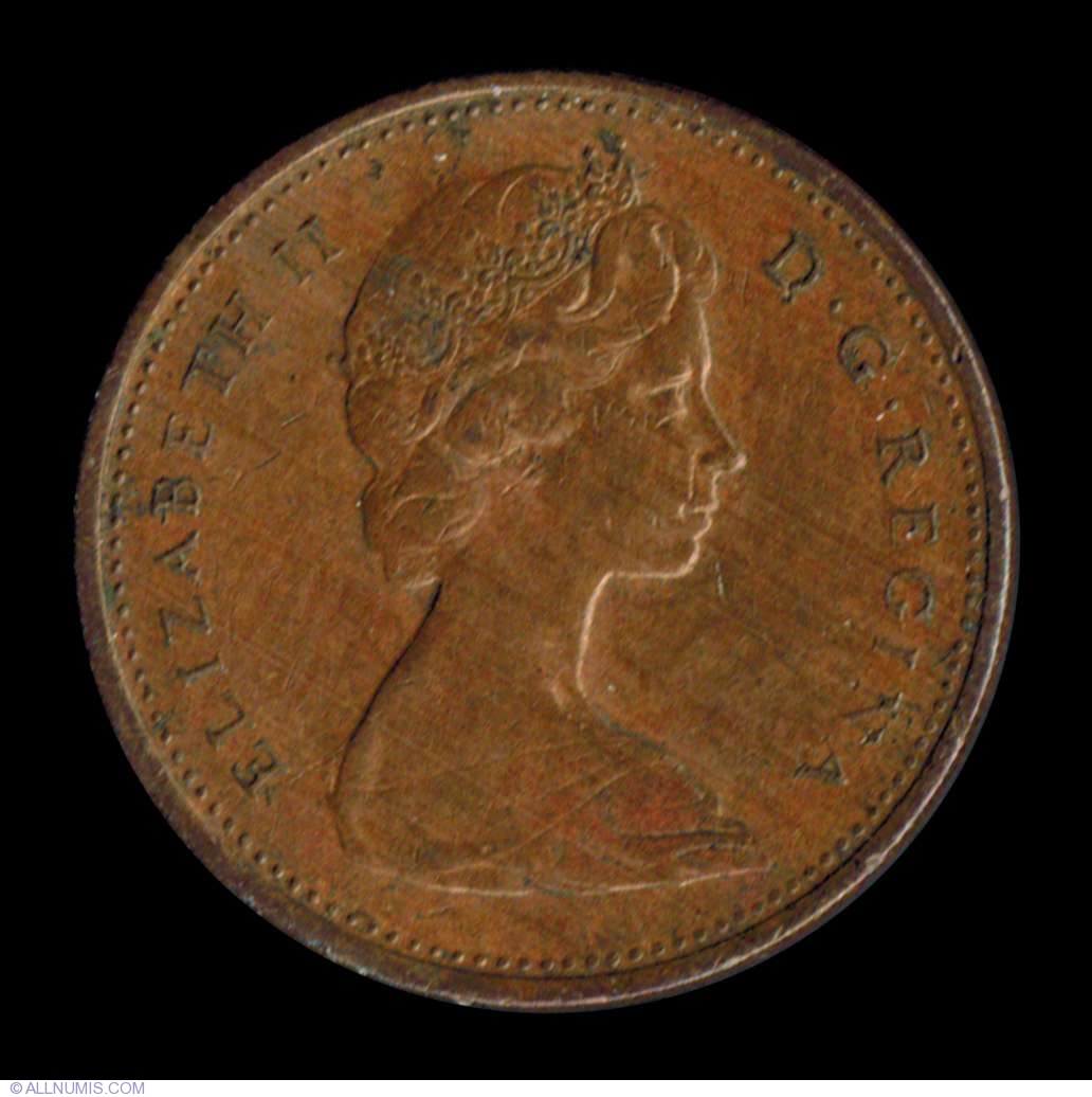 1968 Canadian one cent Canada 1 cent penny 