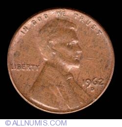 Image #1 of 1 Cent 1962 D