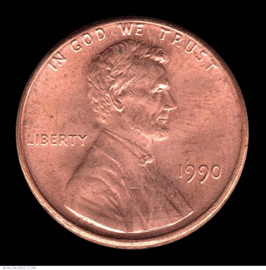 1 Cent 1990 Cent Lincoln Memorial 1959 2008 United States Of 