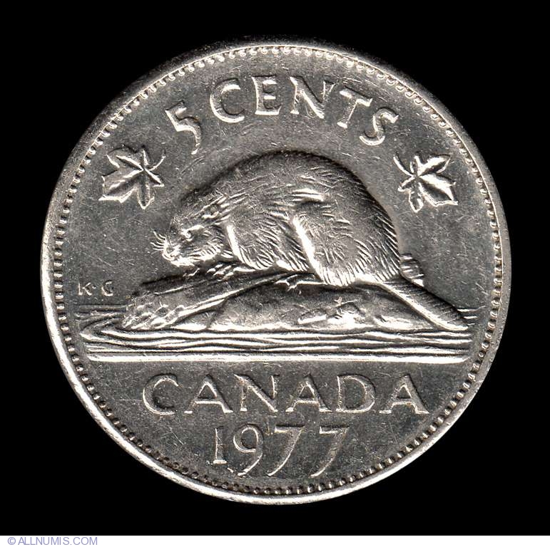 Coin of 5 Cents 1977 from Canada - ID 8023