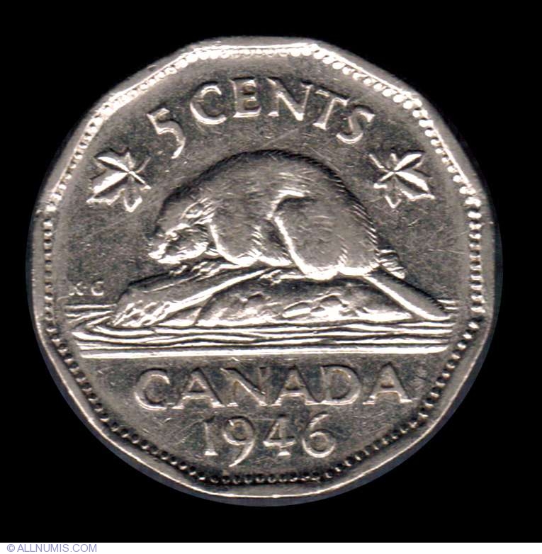 5 Canadian Cents 1946, George VI (1937-1952) - Canada - Coin - 7278