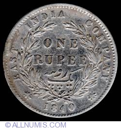 Image #2 of 1 Rupee 1840