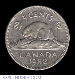 Image #2 of 5 Cents 1982