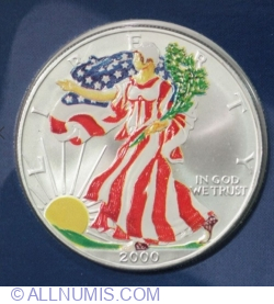 Image #1 of Silver Eagle 2000 - Altered Coin - Colored