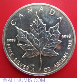 Image #2 of 5 Dollars 1993 - Maple Leaf