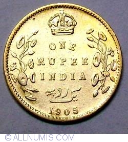 Image #2 of 1 Rupee 1905