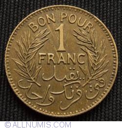 Image #2 of 1 Franc 1941 (AH 1360)