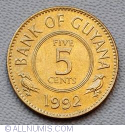 Image #2 of 5 Cents 1992