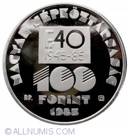 Image #2 of 100 Forint 1985 - 40 years of FAO