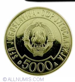 5000 Dinar 1989. - THE NINTH NON-ALIGNED SUMMIT