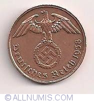 Image #2 of 2 Reichspfennig 1938 D