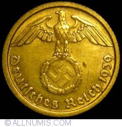 Image #2 of 10 Reichspfennig 1939 D