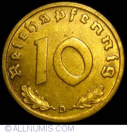 10 Reichspfennig 1939 D
