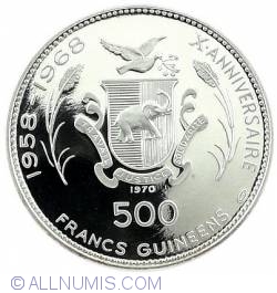 Image #2 of 500 Francs 1970