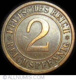 2 Reichspfennig 1936 D