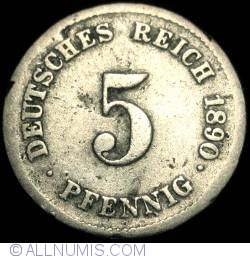 Image #1 of 5 Pfennig 1890 F