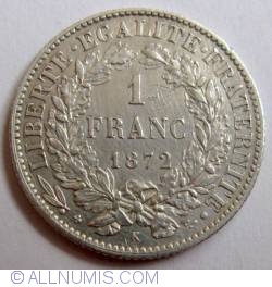 Image #2 of 1 Franc 1872 K