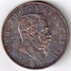 5 Lire 1871 M