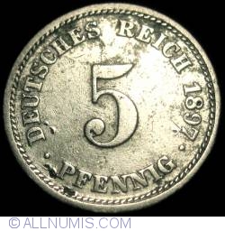 Image #1 of 5 Pfennig 1897 D