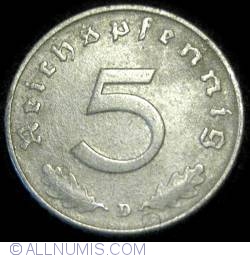 5 Reichspfennig 1944 D