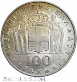 Image #1 of 100 Drachmai ND (1970) - 1967 Revolution