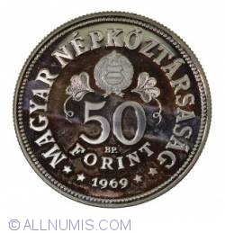 Image #2 of 50 Forint 1969 - A 50-a aniversare a Republicii Sovietice Ungaria