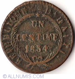 Image #1 of 1 Centime 1834