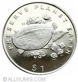 1 Dolar 1994 - Reserve Planet Earth - Trionyx Turtle
