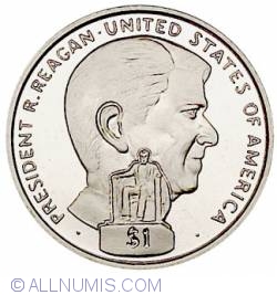 1 Dolar 1998 - Presedintele SUA Ronald Reagan