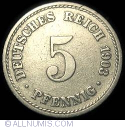 Image #1 of 5 Pfennig 1903 A