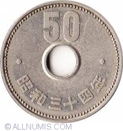 Image #2 of 50 Yen 1959 (Anul 34)