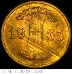 Image #2 of 1 Reichspfennig 1933 F
