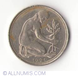 Image #2 of 50 Pfennig 1991 F