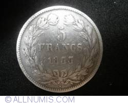 Image #2 of 5 Francs 1833 (BB)