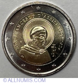 2 Euro 2026 - 800th Anniversary - Death of Saint Francis of Assisi