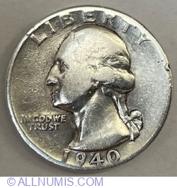 Image #2 of Washington Quarter 1940