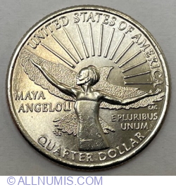 Image #1 of Quarter Dollar 2022 P - Maya Angelou