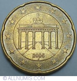 Image #2 of 20 Euro Cenţi 2005 J
