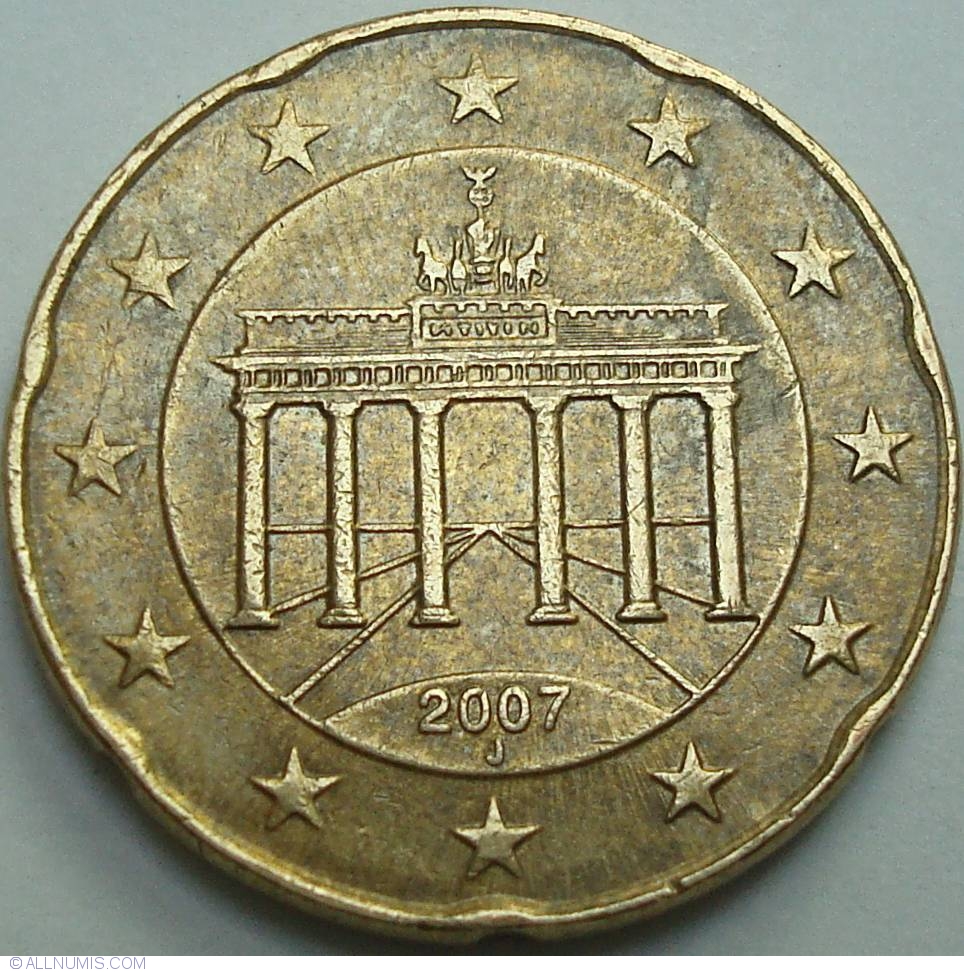 20 Euro Cent 2007 J Euro 2002 present Germany Coin 29312