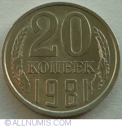 Image #1 of 20 Kopeks 1981